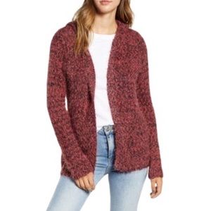 WOVEN HEART Hooded Cardigan Large